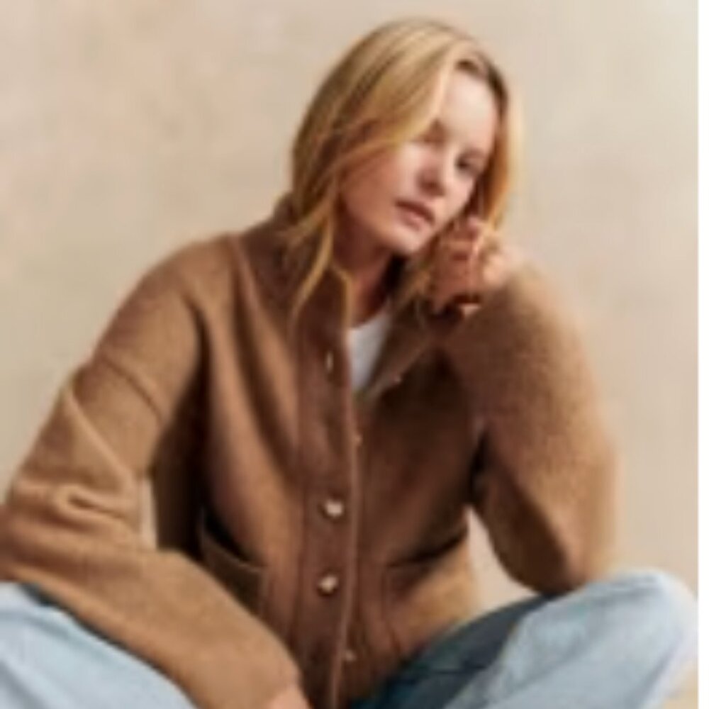 Sezane Thais Jacket Camel - Size XXS